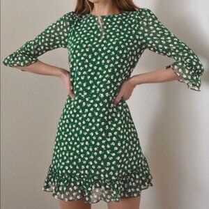 Reformation Floral Ditsy Print Doutzen Dress in Chive - Size: 0